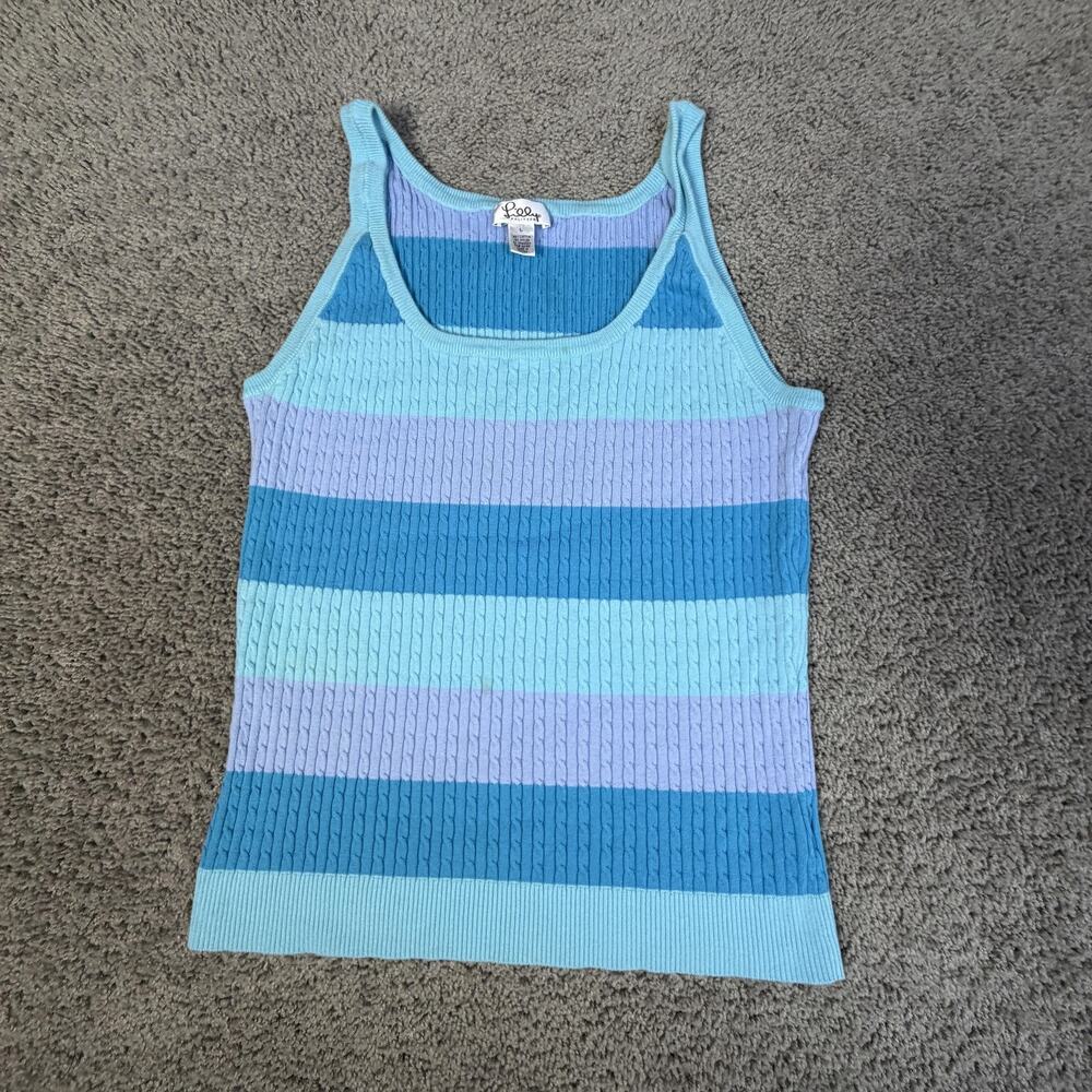 Lilly Pulitzer Striped Ribbed Tank in Aqua, Teal & Lavender